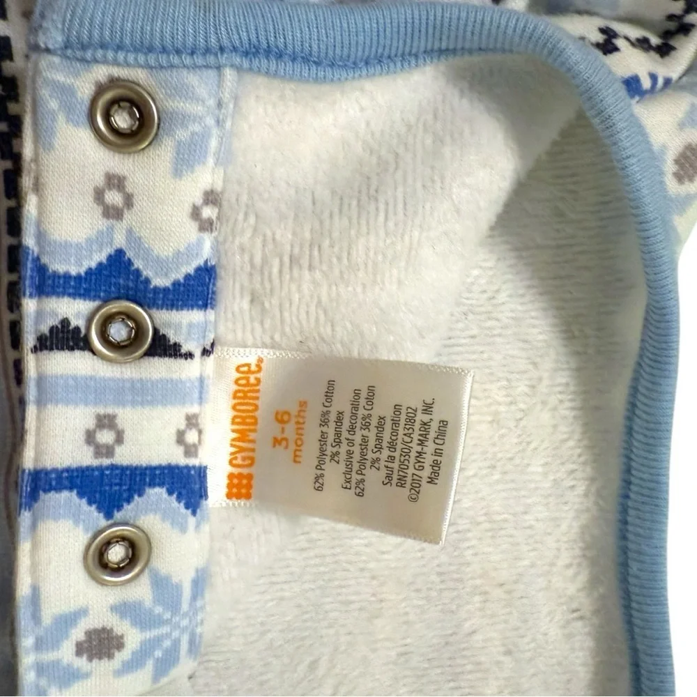 Gymboree Fair Isle Fleece Romper Size 3–6 Months